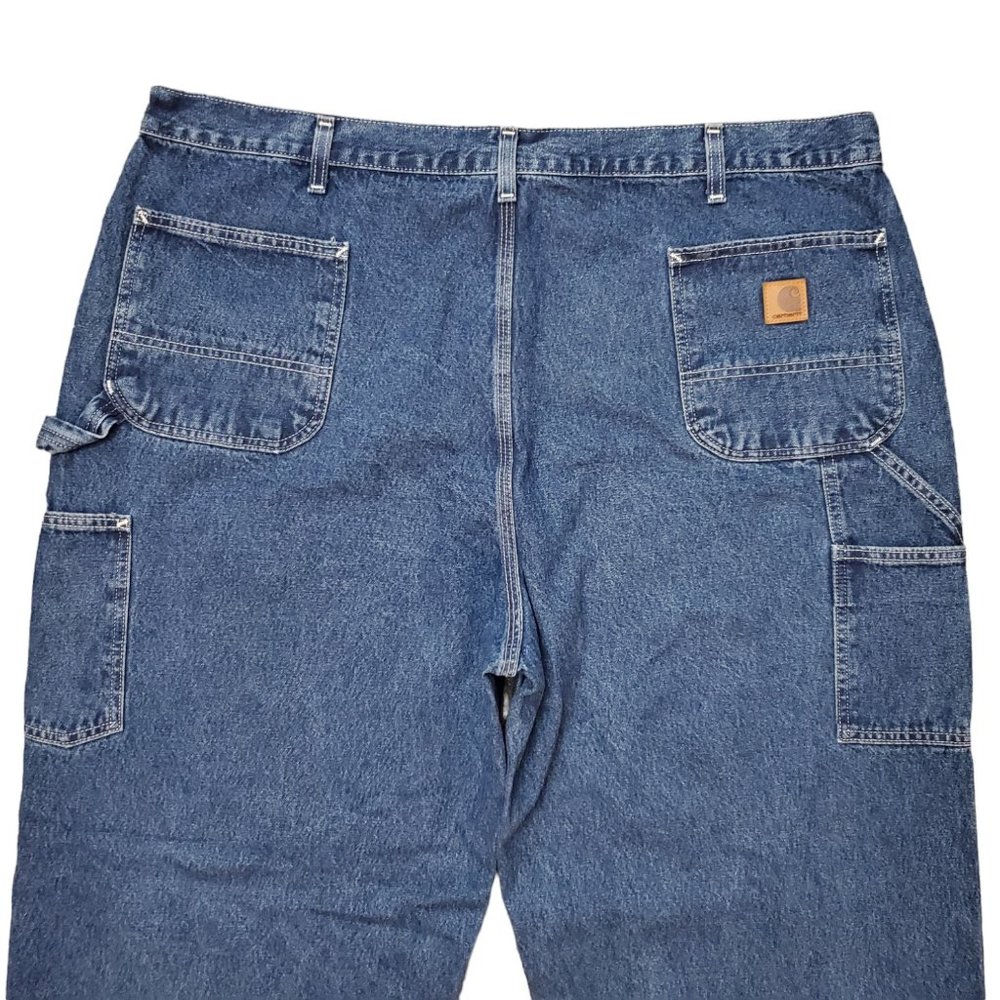 Carhartt B13 DST 46x32 (Meas 41x33 15" Rise) Dark Loose Fit Carpenter Jeans A17 - Picture 5 of 10